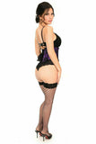 Daisy Corsets Lavish Purple w/Black Lace Overlay Mini Cincher - Daisy Corsets - Flyclothing LLC