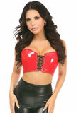 Daisy Corsets Lavish Red Patent Lace-Up Short Bustier Top - Daisy Corsets - Flyclothing LLC