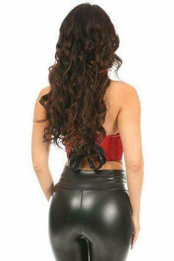 Daisy Corsets Lavish Red Patent PVC Underwire Short Bustier - Daisy Corsets - Flyclothing LLC