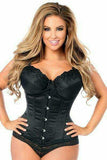 Daisy Corsets Lavish Black Satin Underbust Corset - Daisy Corsets - Flyclothing LLC