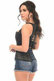 Daisy Corsets Lavish Black Satin Full Back Sweetheart Corset - Daisy Corsets - Flyclothing LLC