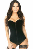 Daisy Corsets Lavish Black Velvet Overbust Corset - Daisy Corsets - Flyclothing LLC
