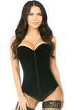 Daisy Corsets Lavish Black Velvet Overbust Corset - Daisy Corsets - Flyclothing LLC
