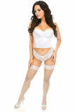 Daisy Corsets Lavish White Satin Underwire Bustier - Daisy Corsets - Flyclothing LLC