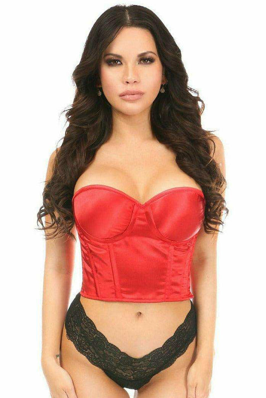 Daisy Corsets Lavish Red Satin Underwire Bustier - Daisy Corsets - Flyclothing LLC