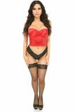 Daisy Corsets Lavish Red Satin Underwire Bustier - Daisy Corsets - Flyclothing LLC