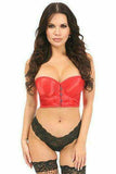 Daisy Corsets Lavish Red Satin Underwire Short Bustier - Daisy Corsets - Flyclothing LLC