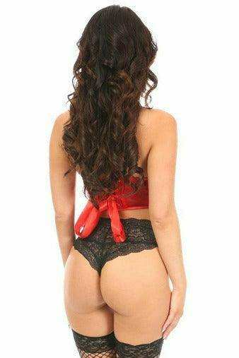Daisy Corsets Lavish Red Lace Underwire Short Bustier - Daisy Corsets - Flyclothing LLC