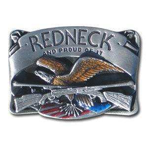 Redneck with Rifles Enameled Belt Buckle - Siskiyou Buckle - Flyclothing LLC