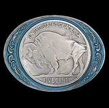 Buffalo Nickel Enameled Belt Buckle - Siskiyou Buckle - Flyclothing LLC