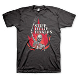 Stiff Little Fingers Skeleton Flame Mens T-Shirt - Stiff Little Fingers - Flyclothing LLC