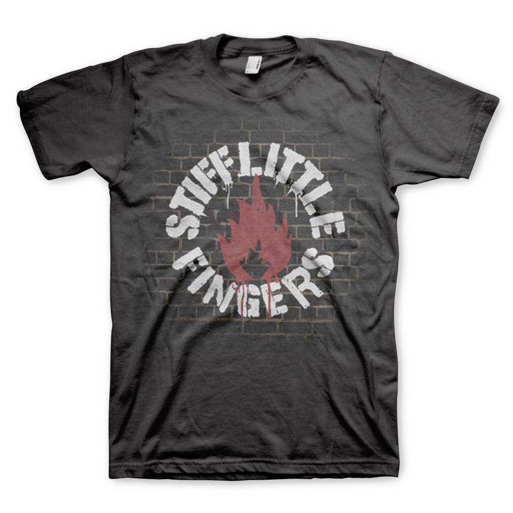 Stiff Little Fingers Wall Mens T-Shirt - Stiff Little Fingers - Flyclothing LLC