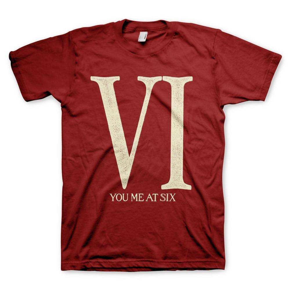 You Me at Six Maroon Roman VI Mens T-Shirt - You Me at Six - Flyclothing LLC