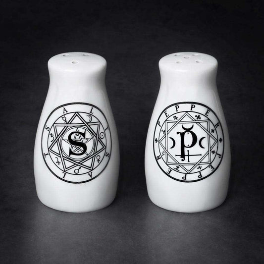 The Vault S' & 'P' Salt & Pepper set - Alchemy Gothic - Flyclothing LLC