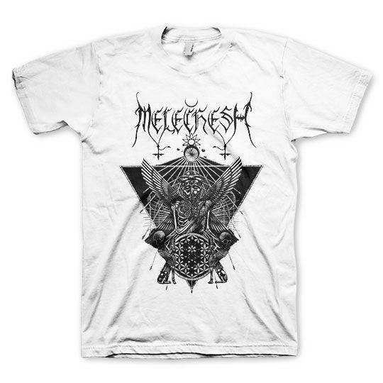Melechesh Triangular Wings White T-Shirt - Melechesh - Flyclothing LLC