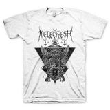 Melechesh Triangular Wings White T-Shirt - Melechesh - Flyclothing LLC