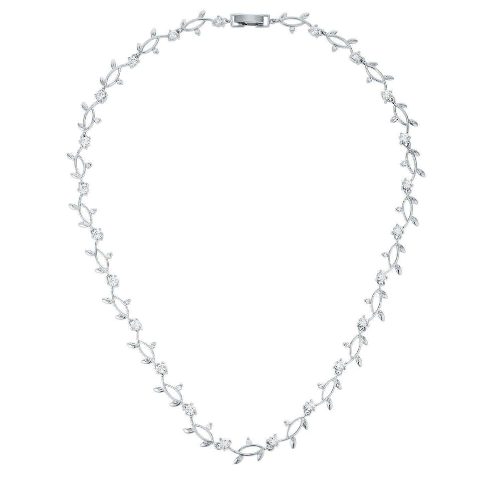 Rhodium Plated Vineyard Necklace - JGI - Flyclothing LLC