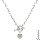 Toggle Pave Heart Necklace - JGI - Flyclothing LLC