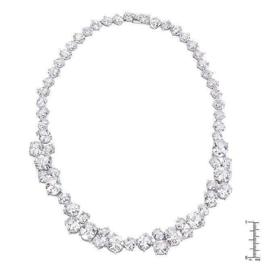 Bejeweled Cubic Zirconia Collar Necklace - JGI - Flyclothing LLC