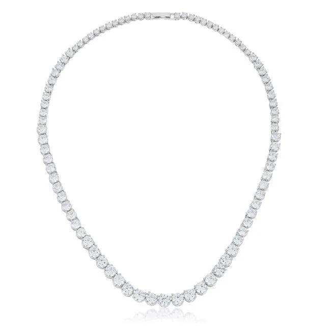 Graduated Cubic Zirconia Necklace - JGI - Flyclothing LLC