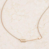 Arianna Rose Gold Stainless Steel Arrow Necklace - JGI - Flyclothing LLC