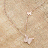 Beatrice Rose Gold Stainless Steel Delicate Butterfly Necklace - JGI - Flyclothing LLC