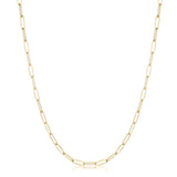 16 Gold Plated Linked Petite Paperclip Chain Necklace - JGI - Flyclothing LLC