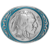 Indian Head Nickel Enameled Belt Buckle - Siskiyou Buckle - Flyclothing LLC