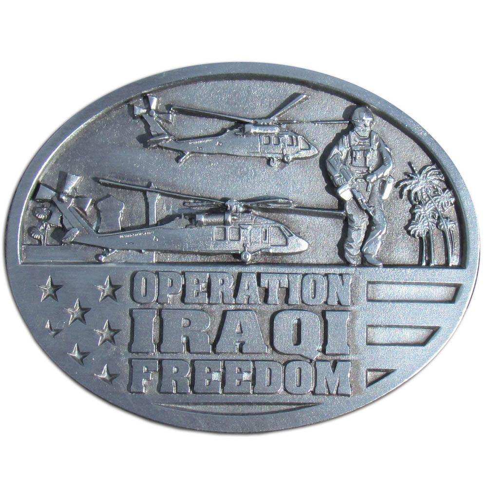 Iraqi Freedom Antiqued Belt Buckle - Siskiyou Buckle - Flyclothing LLC