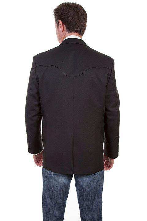 Scully BLACK SOLID BLAZER W/TONAL PIPING - Scully Leather - Flyclothing LLC