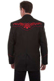 Scully Leather Crimson Floral Tonal Emb. Mens Blazer - Scully Leather - Flyclothing LLC