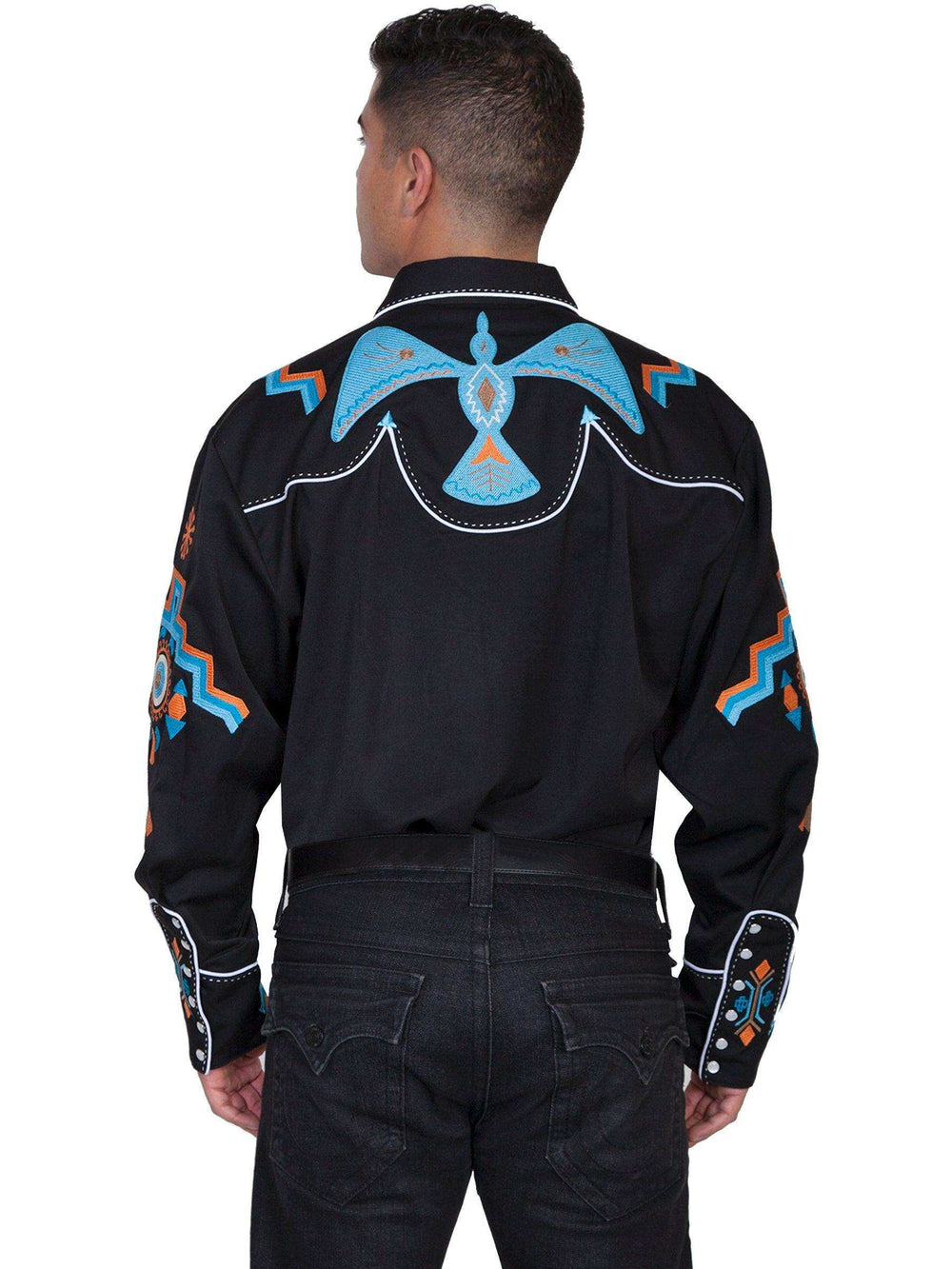 Scully BLACK PHOENIX EMBROIDERY SHIRT - Scully Leather - Flyclothing LLC