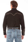 Scully BLACK DIAMOND YOKE EMBROIDERED SHIRT - Scully Leather - Flyclothing LLC