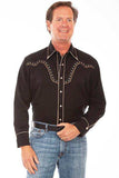 Scully BLACK DIAMOND YOKE EMBROIDERED SHIRT - Scully Leather - Flyclothing LLC