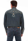 Scully DENIM DIAMOND & SCROLL EMBROIDERED - Scully Leather - Flyclothing LLC