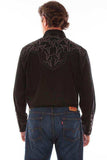 Scully Leather Black Longhorn Embroidered Shirt - Scully Leather - Flyclothing LLC