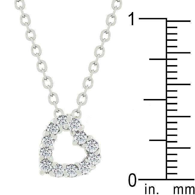 Cubic Zirconia Heart Silhouette Pendant - JGI - Flyclothing LLC