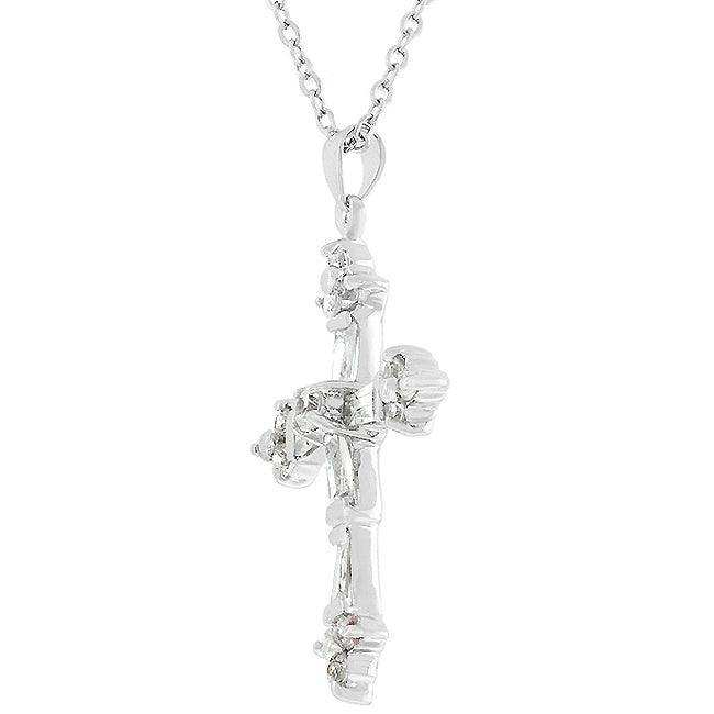 Brilliant Cubic Zirconia Cross Pendant - JGI - Flyclothing LLC