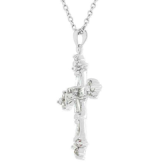 Brilliant Cubic Zirconia Cross Pendant - JGI - Flyclothing LLC