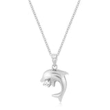 Matte Rhodium Dolphin Pendant - JGI - Flyclothing LLC