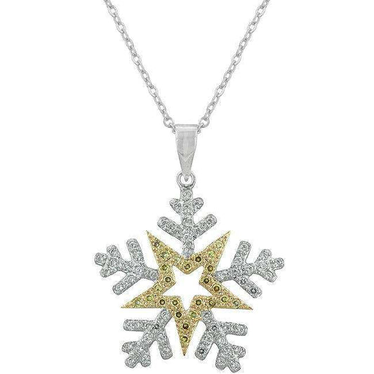 Two-tone Finished Snowflake Pendant - JGI - Flyclothing LLC