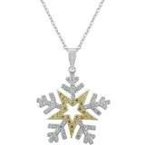 Two-tone Finished Snowflake Pendant - JGI - Flyclothing LLC