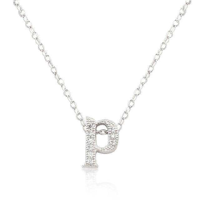 Micro-Pave Initial P Pendant - JGI - Flyclothing LLC
