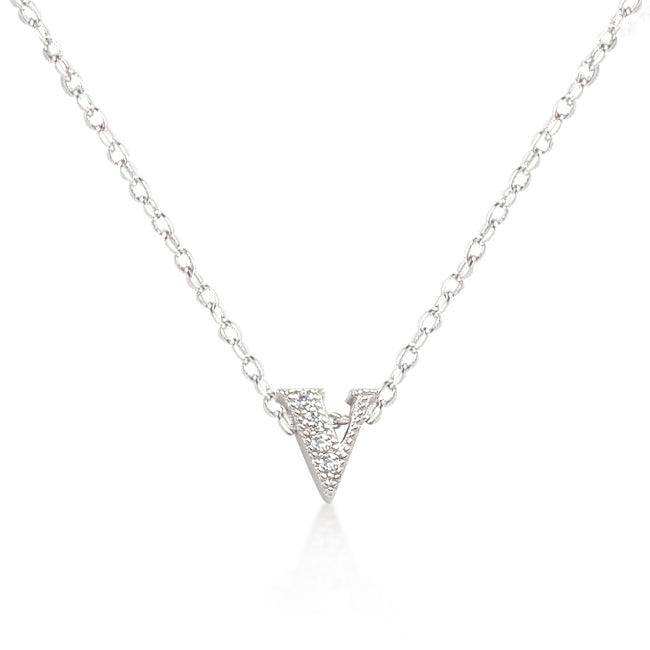 Micro-Pave Initial V Pendant - JGI - Flyclothing LLC