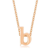 Rose Gold Finish Initial B Pendant - JGI - Flyclothing LLC