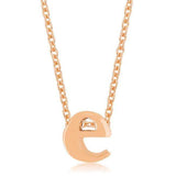 Rose Gold Finish Initial E Pendant - JGI - Flyclothing LLC