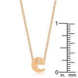 Rose Gold Finish Initial E Pendant - JGI - Flyclothing LLC
