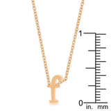 Rose Gold Finish Initial F Pendant - JGI - Flyclothing LLC