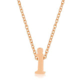 Rose Gold Finish Initial I Pendant - JGI - Flyclothing LLC