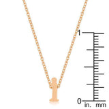 Rose Gold Finish Initial I Pendant - JGI - Flyclothing LLC